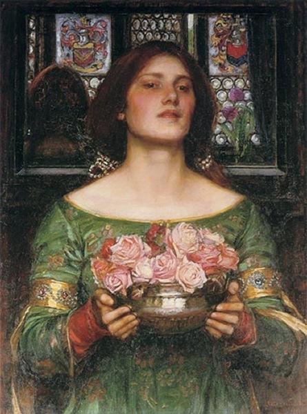 John William Waterhouse Gather Ye Rosebuds While Ye May oil painting picture